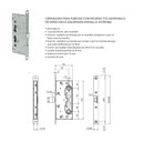 Cerradura especial cortafuegos estándar con función antipánico Puertas cortafuegos y multiusos