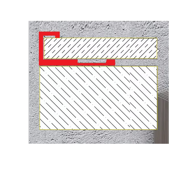 Perfil C Remate Final Laminas de 5 mm Bambú WPC PVC 3m long Silver
