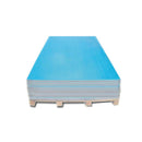 Lamina lisa aluminio 3003 H14 4x10 pies 0.45 mm (26) PVC por un lado Mills finish.  ASTM-B209