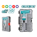 Juego de brocas destornilladores con Mango tipo T de 47 piezas.