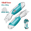 Exacto de 175 mm. Con cuchillas de 61 mm x 19 mm. SK5. Con 6 cuchillas de repuesto.