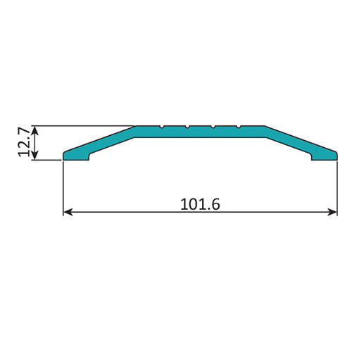 Umbral de 4"  Espesor 3.8 mm. Largo 5.85 mts. Acabado Natural