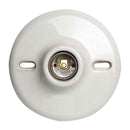 Socate de Porcelana para Bombillo E-27. Socket de Aluminio. Diámetro de 4 1/2. 125 Volt. 60 Hz.