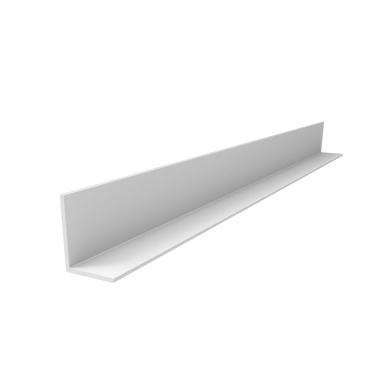 AR-14 Angulo forma L de 1" x 3/4"  Espesor 1.5 mm. Largo 5.85 mts. Acabado Lacado Blanco.