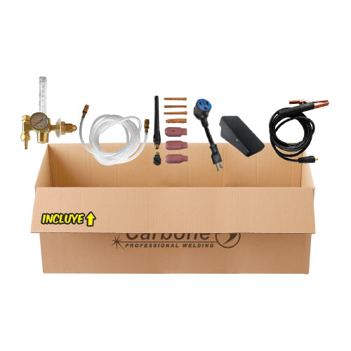 Maquina de soldar aluminio Tig AC/DC alta frecuencia y electrodo MicroTIG185 110/220V