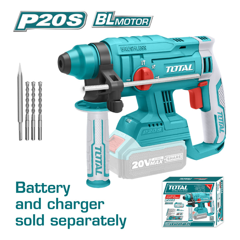 Taladro RotoMartillo  Motor sin escobillas Cap max de Perforacion: 22