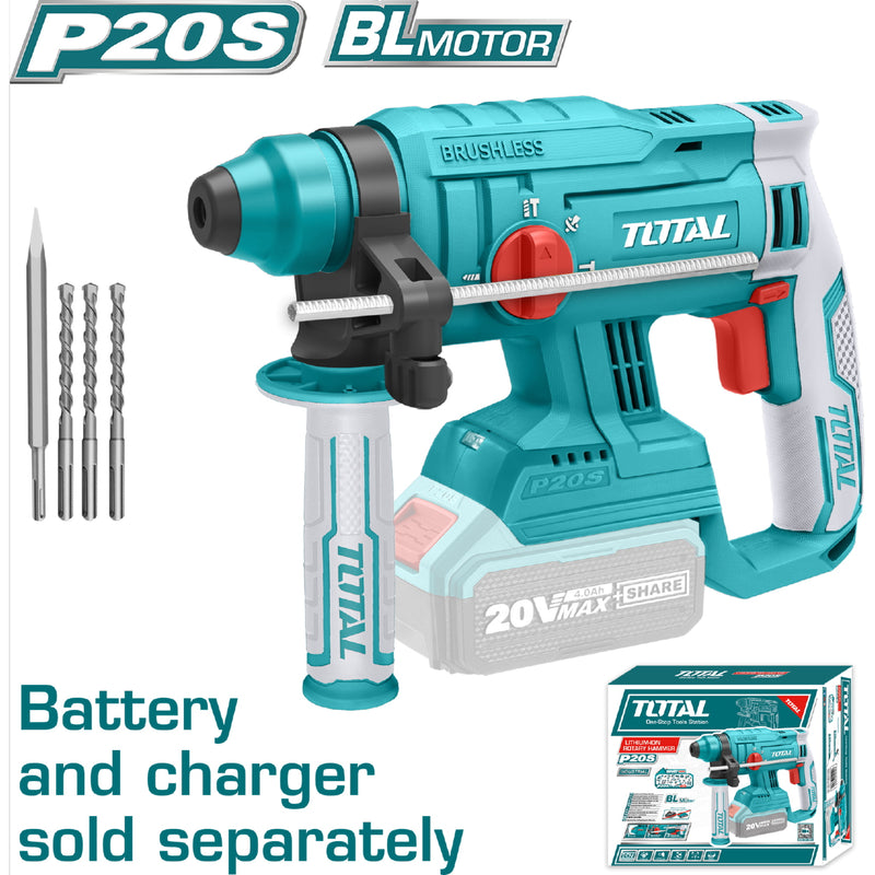 Taladro RotoMartillo  Motor sin escobillas Cap max de Perforacion: 22