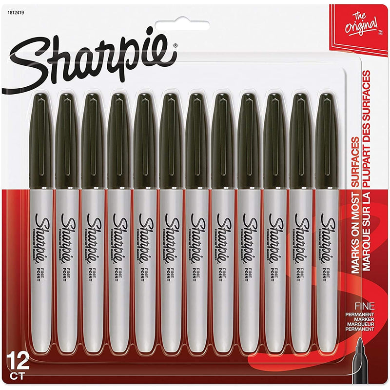 Sharpie Marcador Permanente punta fina (caja de 12 und)
