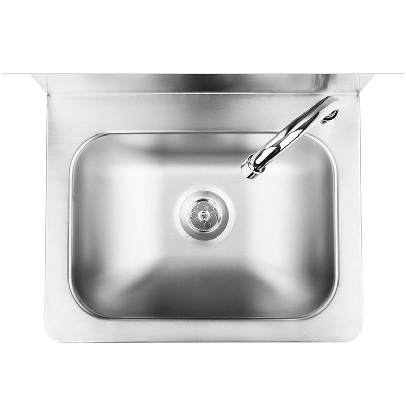 Lavamanos sanitario con valvula de rodilla incluida. Acero inox 400*300*570mm.Incluye grifo