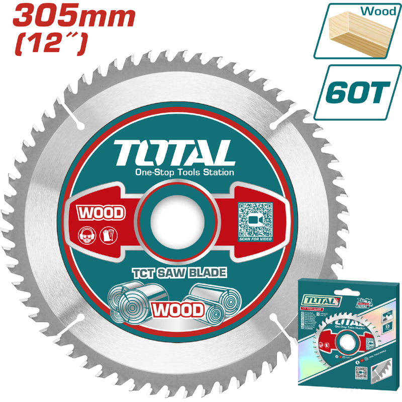 Disco corte madera 305mm(12")  60T,arbor:30mm 16mm and 25.4mm ring