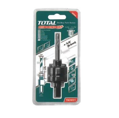 Mandril para Broca circular sacabocado vastago hexagonal 3/8". Funciona para brocas de 14 a 30 m
