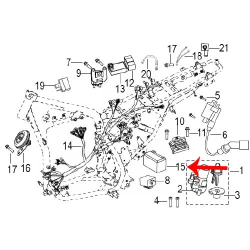 Bateria para moto DTX7L-BS 12V 6Ah (TX200 / TNT25 / LEONCINO250 / TRK251)