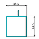 TCE-2 Perfil Hoja Puerta de 1 3/4" x 1 3/4"  Aleta Descentrada. E = 1.8 mm. L= 5.85 m BLANCO