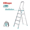 Escalera de Tijera Total 4 pies altura  5 peldaños. Resistencia 150 kg ( 330 lbs) Alta calidad