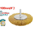 Rueda de alambre 4" con esparrago de 1/4"