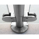 Pinza para vidrio de (6.76 - 8 - 10) mm. No requiere perforacion. acero inox 304. Para tubo de 42.4