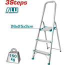 Escalera de Tijera Total 2 pies altura  3 peldaños. Resistencia 150 kg ( 330 lbs) Alta calidad y du