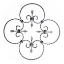 Rosón artístico de hierro forjado Diámetro: Ø 380 mm; Platina de 10 x 5 mm