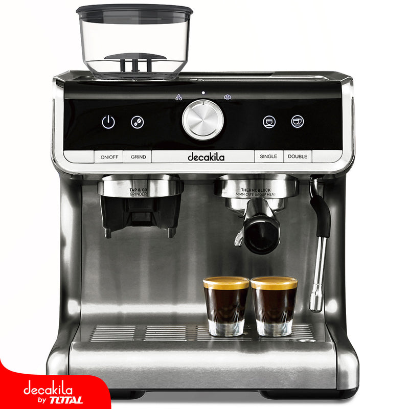 Maquina de Café Espresso 1350W. 15bar. (Con moledor de granos integrado)