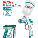 Pistola Spray. Boquilla 1.3 mm. Ajuste de Ancho de Salida 180-260 mm. Capacidad de Pintura 600 cc.