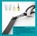 Cinta de acero Inoxidable Silver brillante Tira Autoadhesiva Decorativa 4cm x 5m largo para marmol PCV