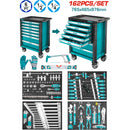 Juego Caja herramientas gabinete total 162 pcs. Carrito con gavetas y ruedas Servicio mecanica