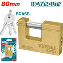 Candado bronce rectangular HeavyDuty. 80 mm. 568 g. con 3 llaves. Misma calidad que Yale