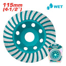Disco de concreto turbo segmentado 115mmx 22.22 mm hole. 20 mm de ancho