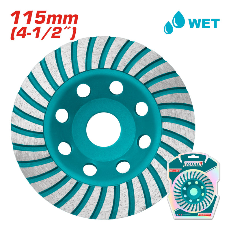 Disco de concreto turbo segmentado 115mmx 22.22 mm hole. 20 mm de ancho