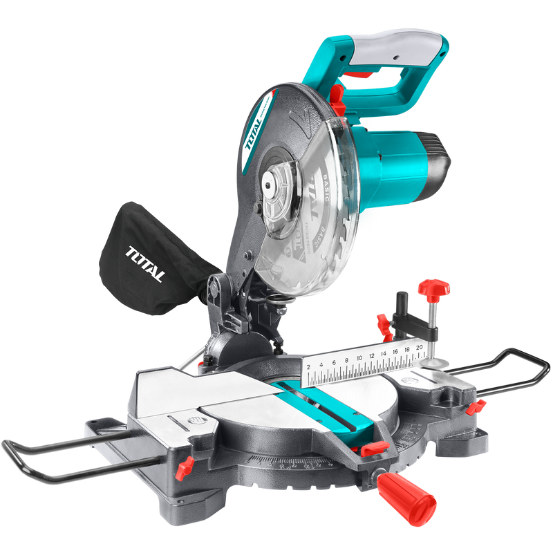 Ingleteadora 10" para aluminio - 110-120V~60Hz 1800W 5500rpm. Corta 0 a 45 grados derecha izquierda y bisel 45