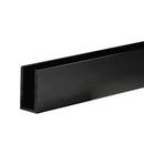 Uchanel alum. 10-12 mm glass. Altura 40 mm . 3.5 mts long. anodizado negro 20 micrones Negro