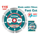 Disco de diamante para concreto 115 X 22mm segmentado para corte en seco