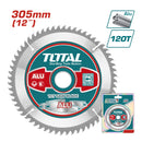 Disco corte para aluminio 305mm(12") 120T,arbor:30mm 16mm y anillo 25.4mm