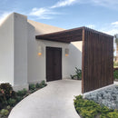 PErgola WPC Tubo Cuadrado 4" Grande Acabado Madera Wengue Exteriores 100x100x2900mm