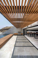 Pergola WPC Tubo Rectangular 2" x 4" Acabado Madera Cedro Exteriores 100x50x2900mm