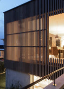 PErgola WPC Tubo Cuadrado 4" Grande Acabado Madera Wengue Exteriores 100x100x2900mm