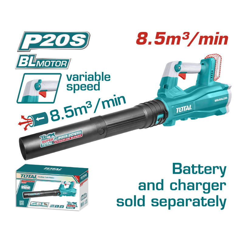 Soplador de batería 20V inalámbrico de iones de litio (SIN CARBONES)