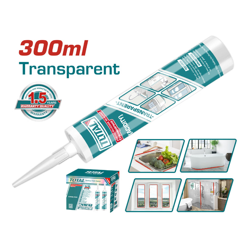 Silicon acético transparente para sellado 300ml.