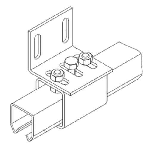 Soportes de riel a pared para atornillar.