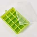 Bandeja de silicon para cubos de hielo con tapa 1 unidad