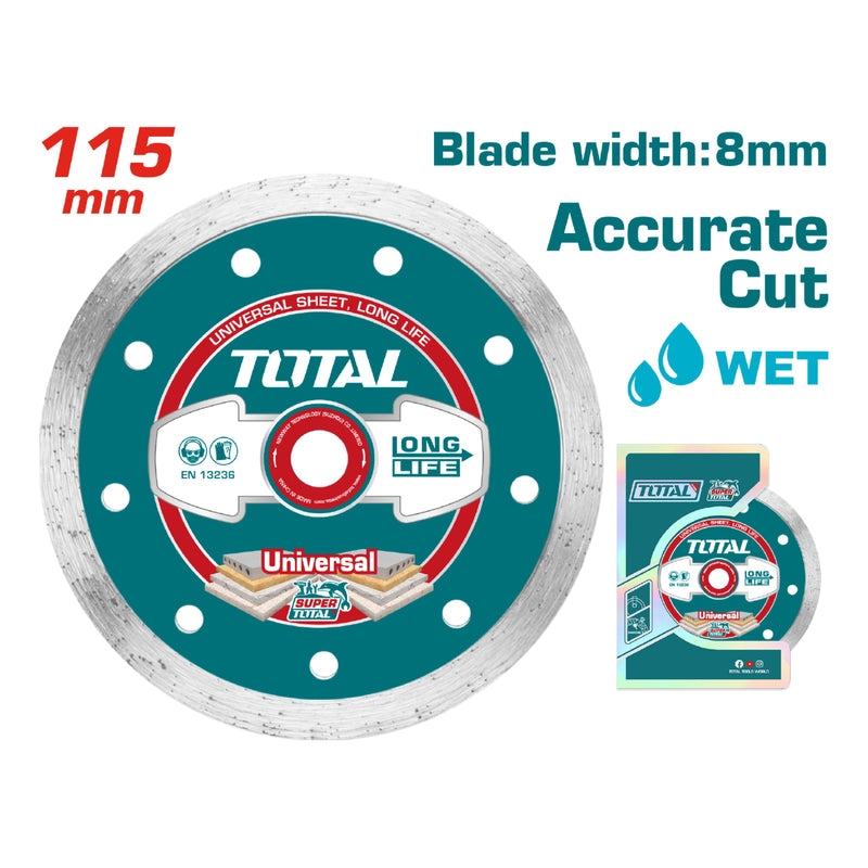 Disco de diamante liso para usar con agua 115(4-1/2")X22mm, Ancho de sierra:5mm