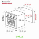 Horno empotrable a gas Europa 60