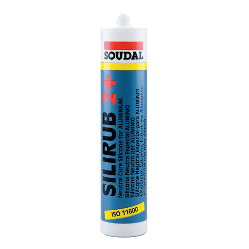 SOUDAL Silirub +2 Transparente Silicon neutro (Altisima calidad)  300ml.