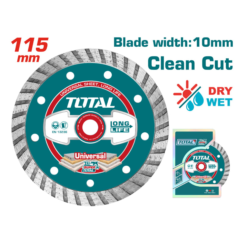 Disco diamantado turbo para concreto 4 1/2"x7/8"