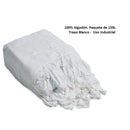 Trapo tela Blanco uso industrial. 100% Algodón. Paquete de 15lb. franela