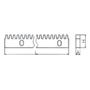 1 mt Cremallera para motor de porton. con tornillos. Modulo M4. 12x30mm.  (N1-P5-entre S y R)