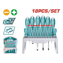 Juego de 18 pcs de destornilladores regulares y de presicion. CR-V
