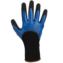 Guantes de Nitrilo Aries para trabajo pesado resistentes a quimicos y a objetos punzantes talla 9