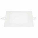 Panel LED Recesado Cuadrado 12W 3000K Luz blanca. Lámpara de techo empotrado.