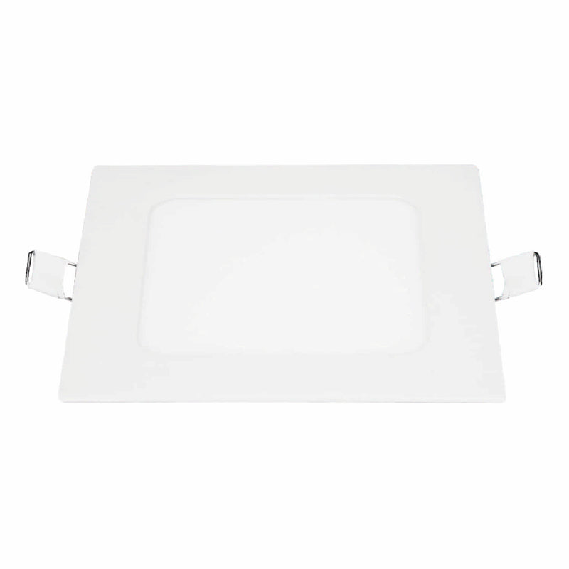 Panel LED Recesado Cuadrado 12W 3000K Luz blanca. Lámpara de techo empotrado.